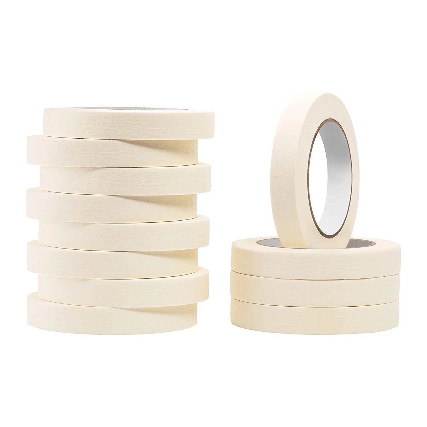 Deli Masking Tape, 12 Pack Painters Tape, General Purpose Painter Tape, Paint Tape, Wall Tape, 0.7 inch x 50 Yards, Beige