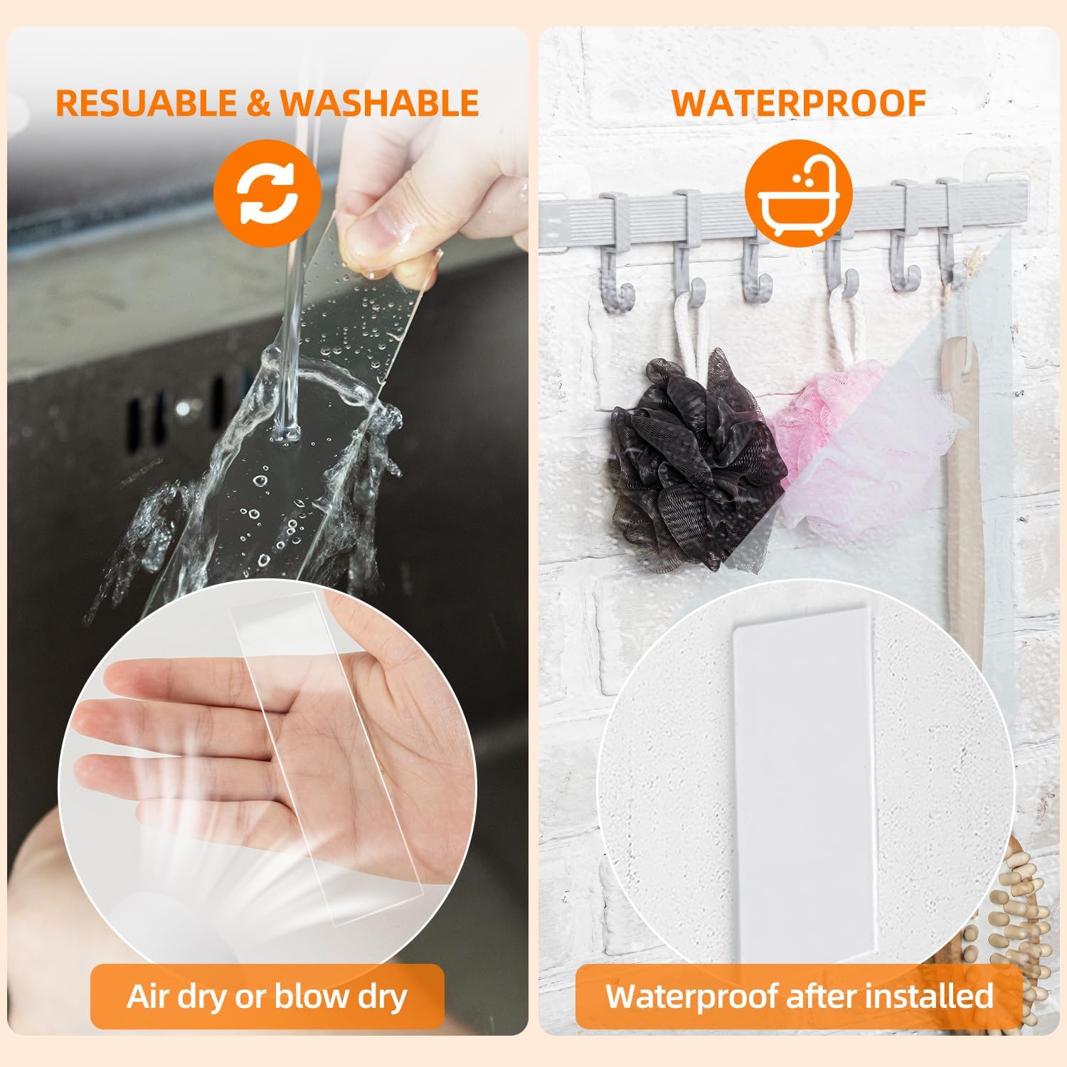 Deli Double Sided Tape Heavy Duty, Nano Tape, Double Sided Mounting Tape, Clear Adhesive Tape for Hanging Picture, Poster, Carpet, Photo Deco