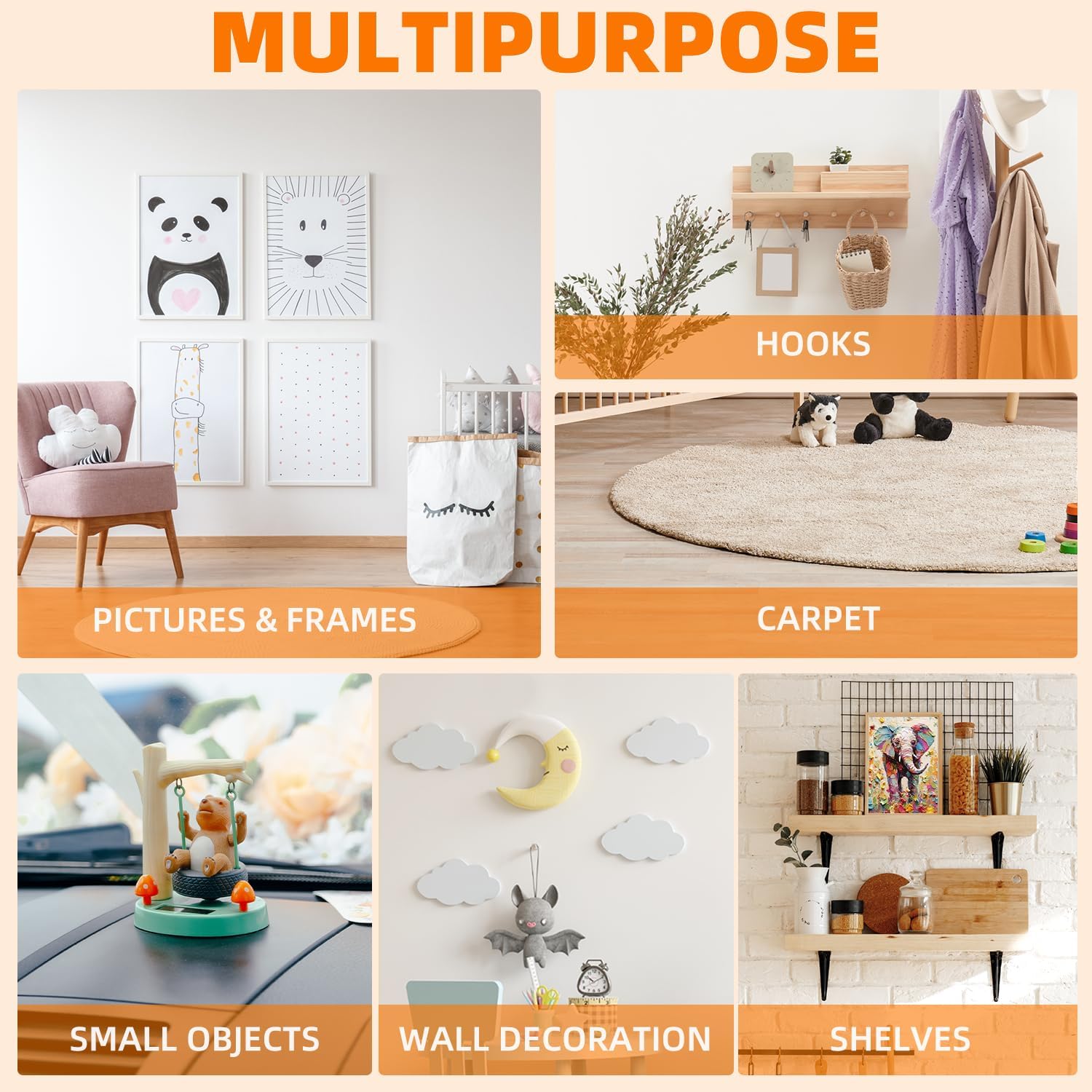 Deli Double Sided Tape Heavy Duty, Nano Tape, Double Sided Mounting Tape, Clear Adhesive Tape for Hanging Picture, Poster, Carpet, Photo Deco