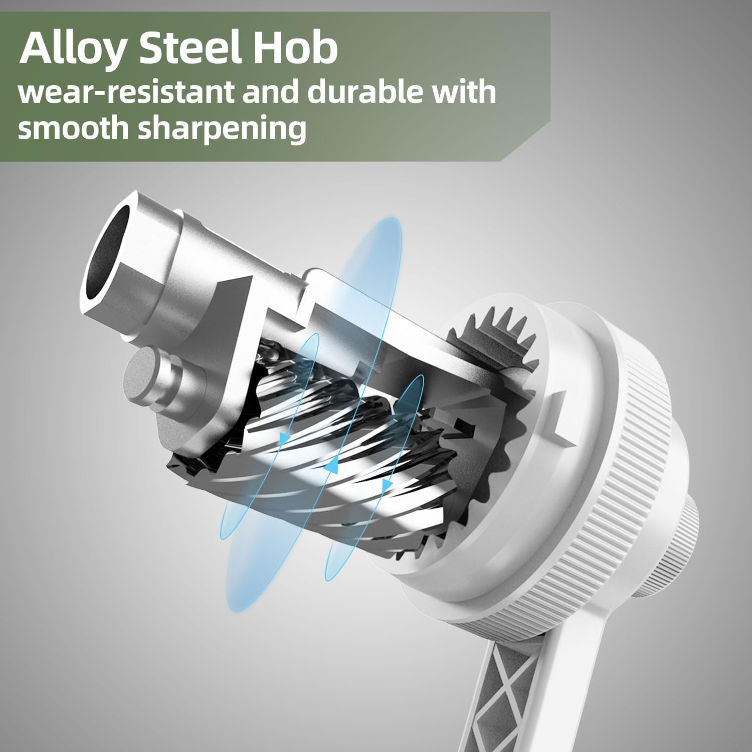 Deli Manual Pencil Sharpener - Auto-in Hand Crank with Adjustable Point for Colored Pencils, Kids, Students, Classroom, Home and Office, White