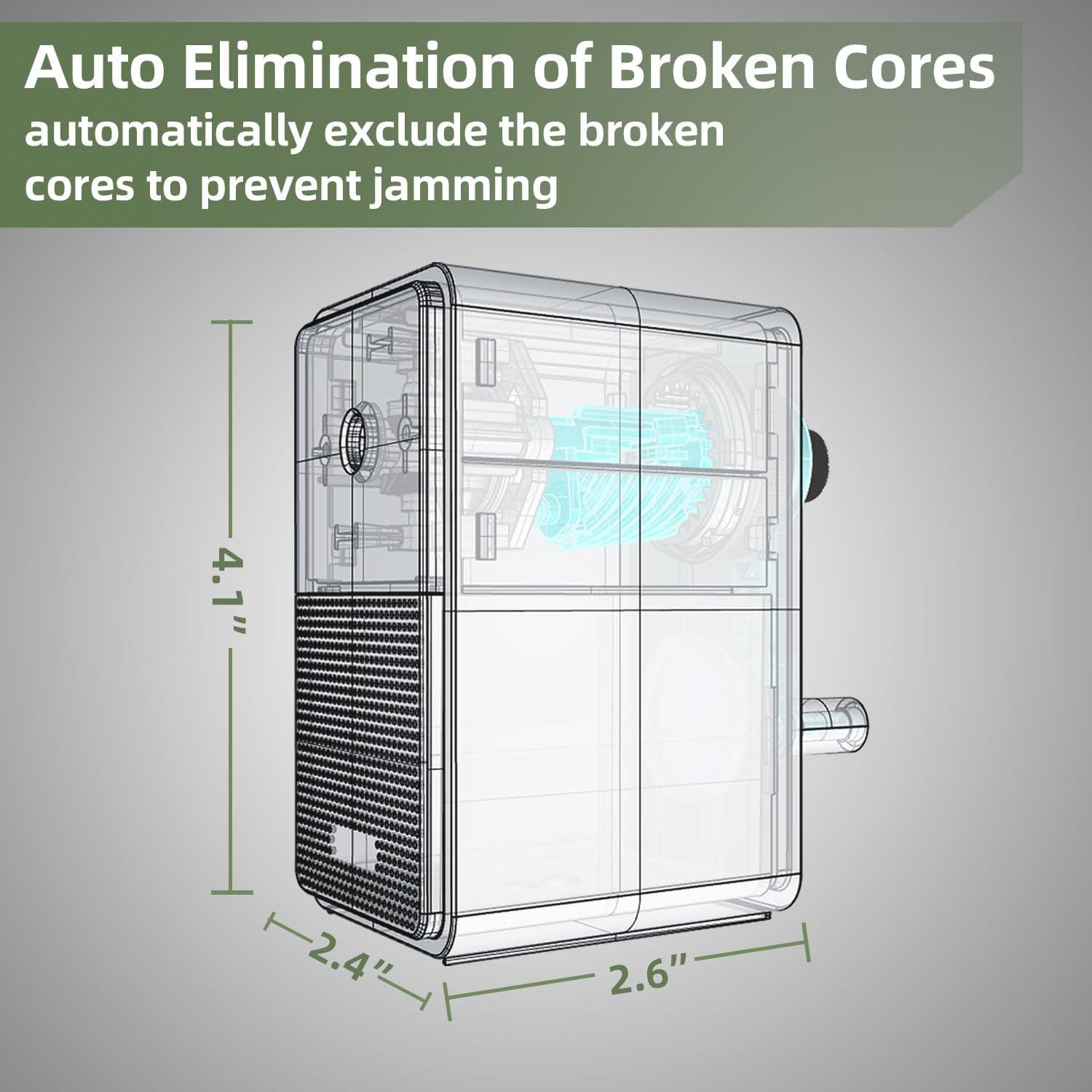 Deli Manual Pencil Sharpener - Auto-in Hand Crank with Adjustable Point for Colored Pencils, Kids, Students, Classroom, Home and Office, White