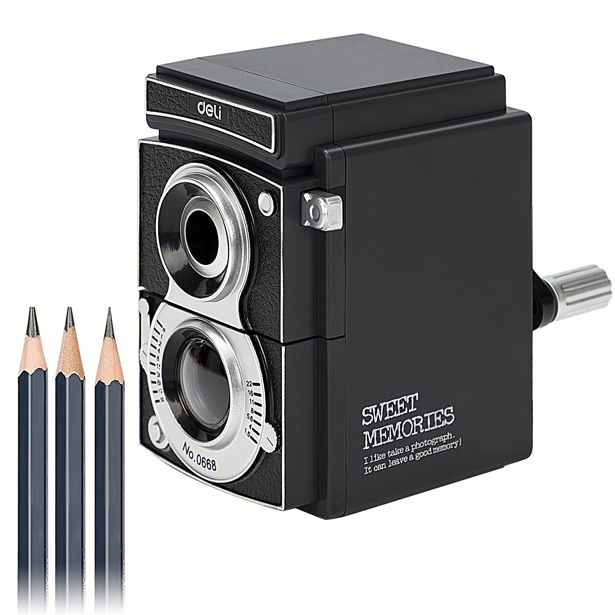 Camera Pencil Sharpener, Adjustable Pencil Point