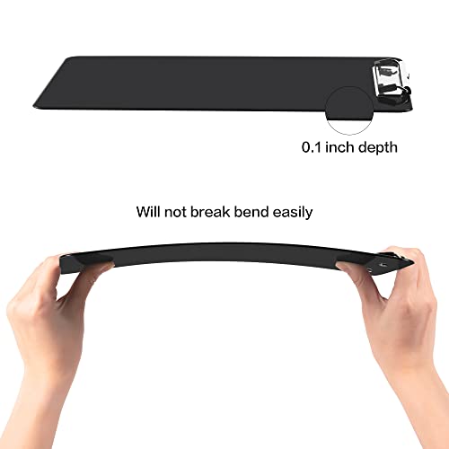 Deli Plastic Clipboard, Clipboards with Low Profile Clip, Standard A4 Letter Size Clipboard for Office, Nurses, Students, and Women, Size 12.4 ×9 Inch, Black