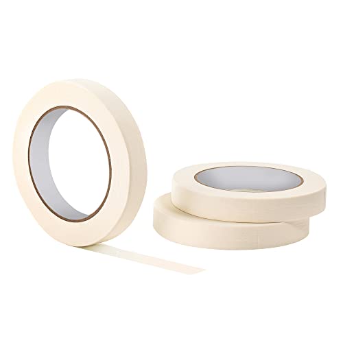 deli Masking Tape, 3 Pack Painters Tape, General Purpose Painter Tape, Paint Tape, Wall Tape, 0.7 inch x 50 Yards, Beige, for Painting, Arts, Crafts, Home, Office, School.