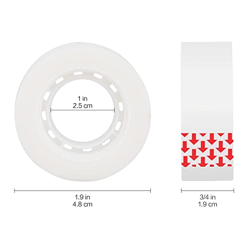 deli Invisible Tapes, 16-Rolls Invisible Tape 3/4 x 648 Inches, Numerous Applications Stationery Transparent Tape for Office Home School
