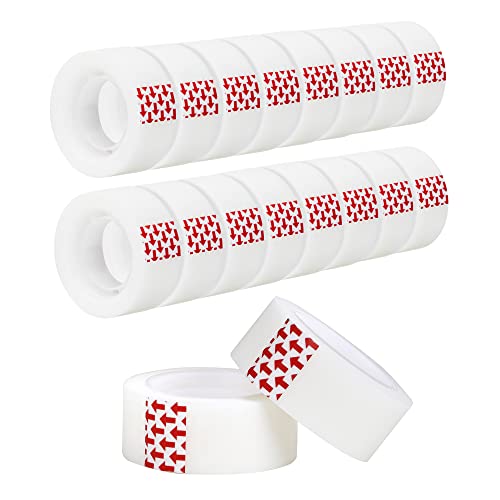 deli Invisible Tapes, 16-Rolls Invisible Tape 3/4 x 648 Inches, Numerous Applications Stationery Transparent Tape for Office Home School