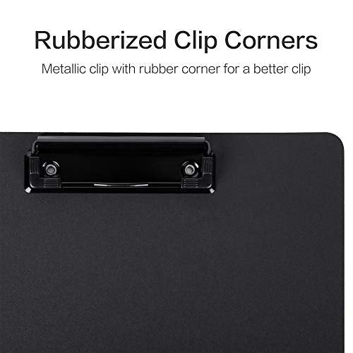 Deli Clipboard Folio, Plastic Foldable Clipboards with Interior Storage Pocket for Nurses, Students, Classroom, Office, Blue