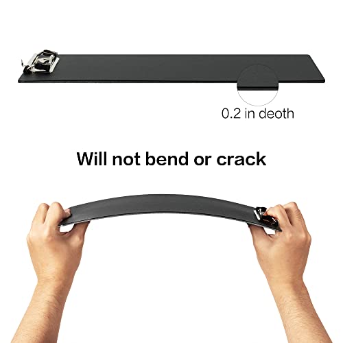 Deli Plastic Clipboard, Clip Board with Low Profile Clip, Standard A4 Letter Size Clipboards for Nurses, Students, Office and Women, Black, 2 Pack