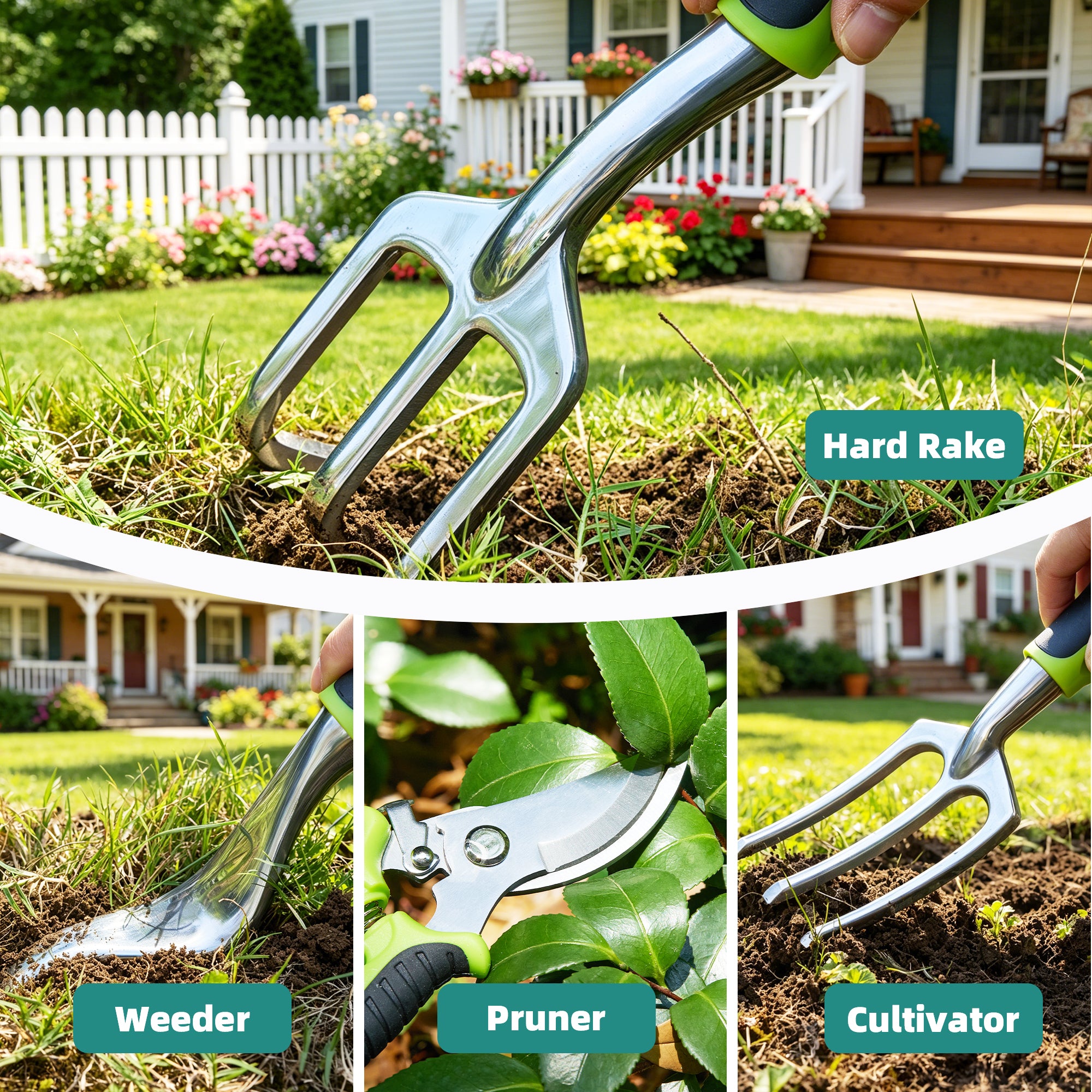 Deli 83Pcs Garden Tools Set,10pcs Succulent Tools Set, Included 6pcs Heavy Duty Aluminum Gardening Hand Tools with Garden Tool Bag,Gloves Sprayer etc. Outdoor Gardening Gifts Tools for Men Women
