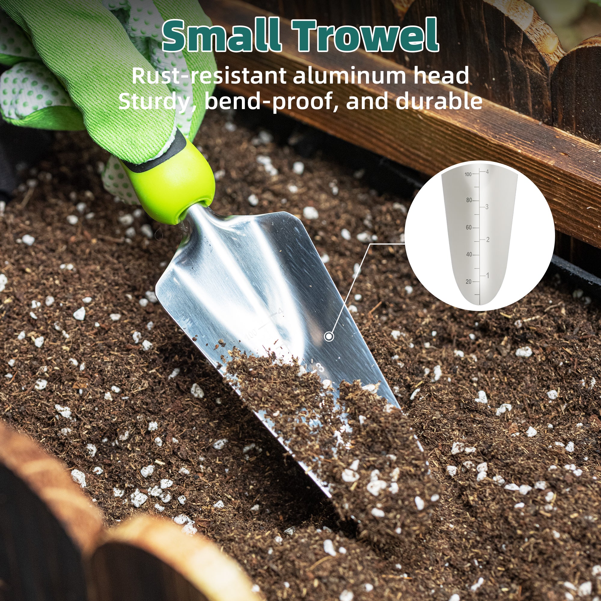 Deli Garden Tool Set, 8 Pieces Stainless Steel Heavy Duty Gardening Tool Set,Outdoor Gardening Hand Tools with Storage Bag,Ideal for Planting and Maintaining Gardens,Gardening Gifts for Women, Men
