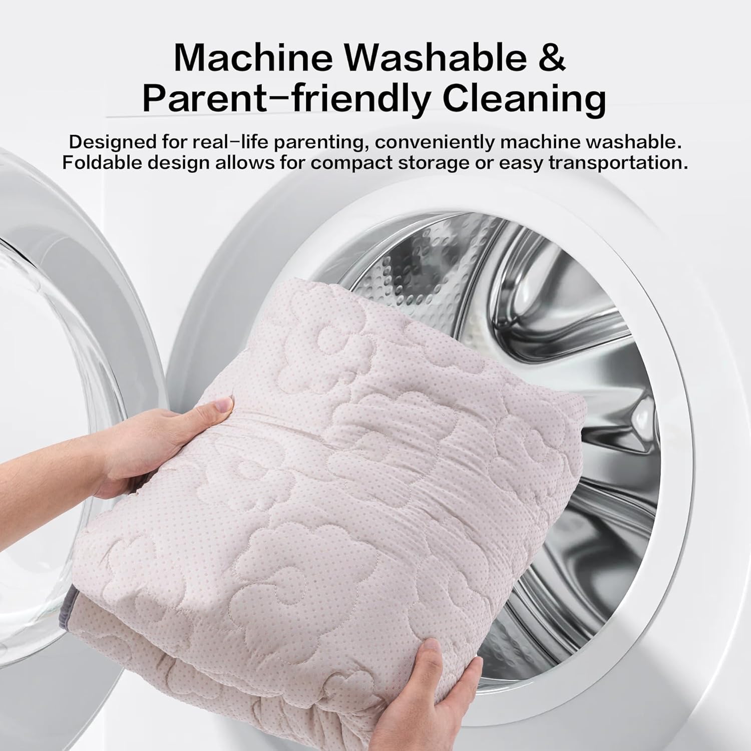 Baby Play Mat 71"×59" Premium Thicker Foam Floor Mat, Bohemian Non-Slip for Infants & Toddlers, Foldable Machine Washable Crawling Mat