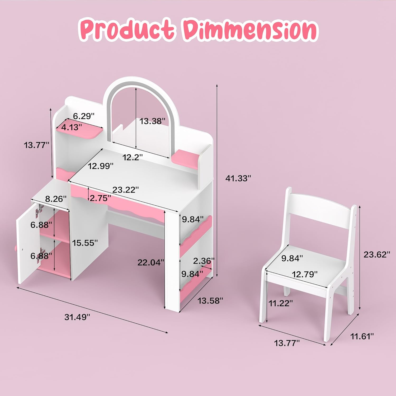 Kids Bookshelf with Reading Nook, Wooden Toy Storage Organizer with Cushioned Seat and 3 Fabric Drawers, Toddler Bookcase with Bench for Playroom, Bedroom, Nursery
