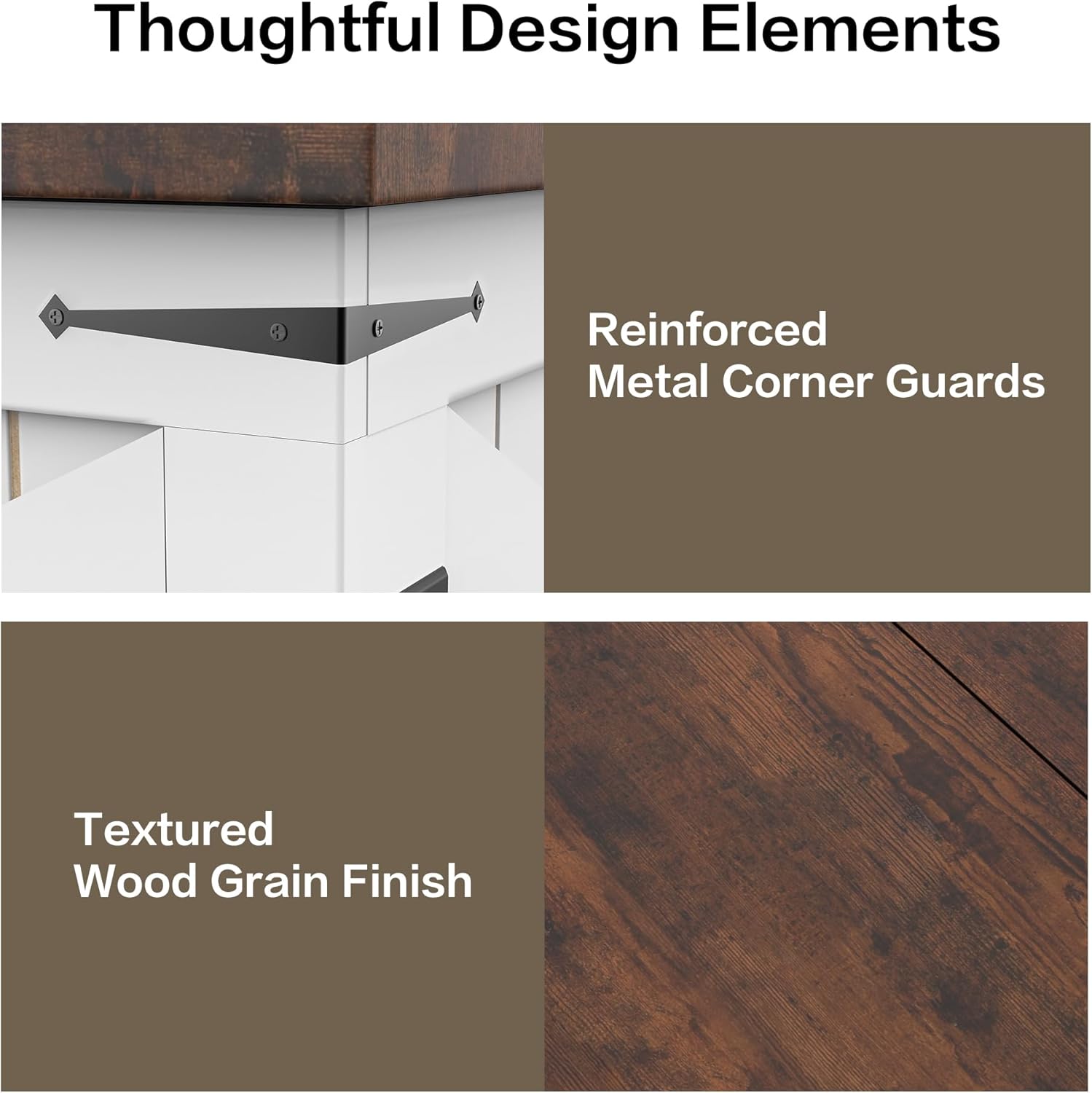 Farmhouse Coffee Table with Storage, 32" Square Wood Center Table with Dual Flip-Top Lids, Hidden Storage Compartment and Arc Base for Living Room