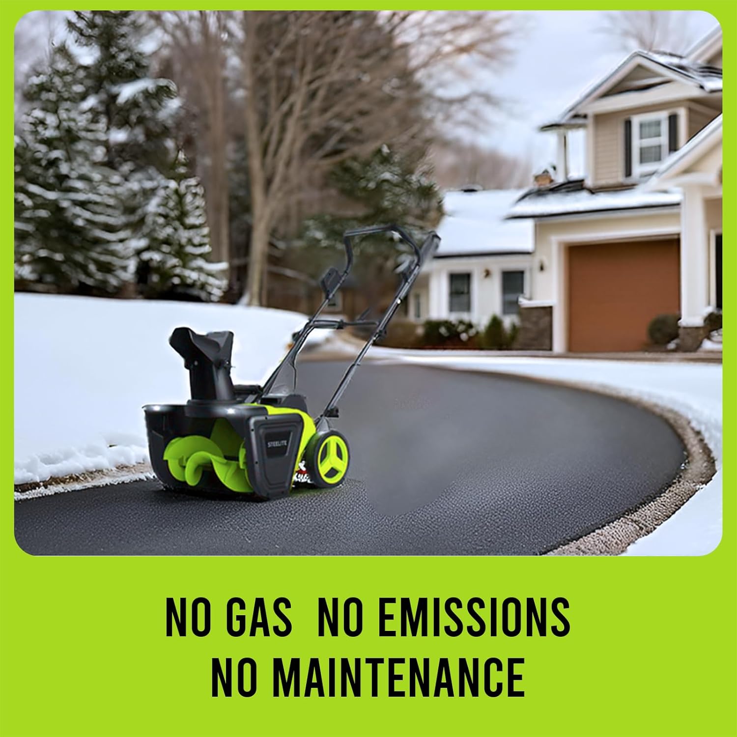 2 x 20V STEELITE Cordless Snow Blower, 20-Inch Snow Thrower Includes 2 x 4.0Ah Batteries & Charger, Ideal for Walkways and Driveways, Brushless Motor