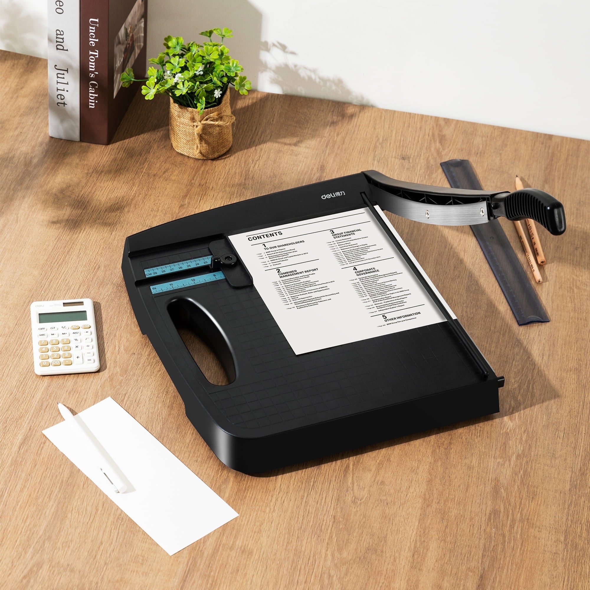 Paper Craft Machine Deli Multi-Purpose Guillotine Trimmer, 12
