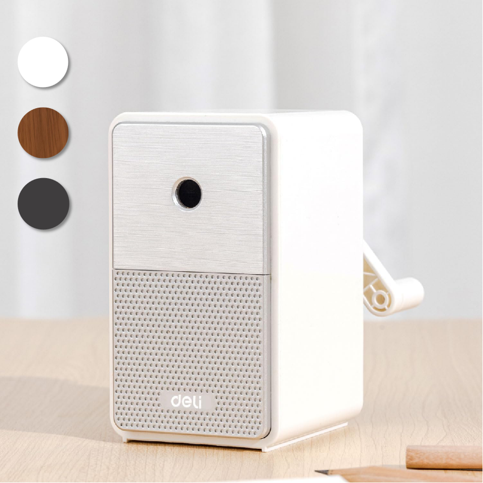 Deli Manual Pencil Sharpener Auto-in Hand Crank with Adjustable Point for Colored Pencils, Kids, Students, Classroom, Home and Office