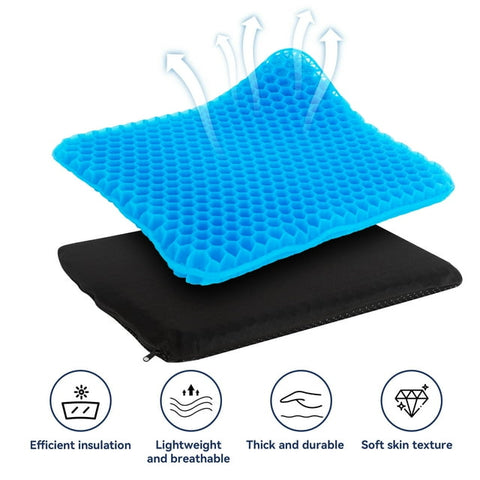 PHIGZNT Gel Seat Cushion For Long Sitting (Thick & Extra Large), Gel