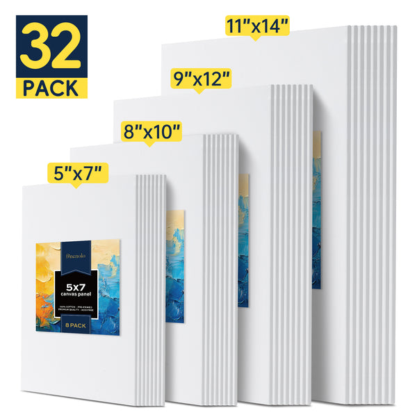 finenolo Acid Free Canvas Panel Boards for Painting 32 Pack – Deli BestMate