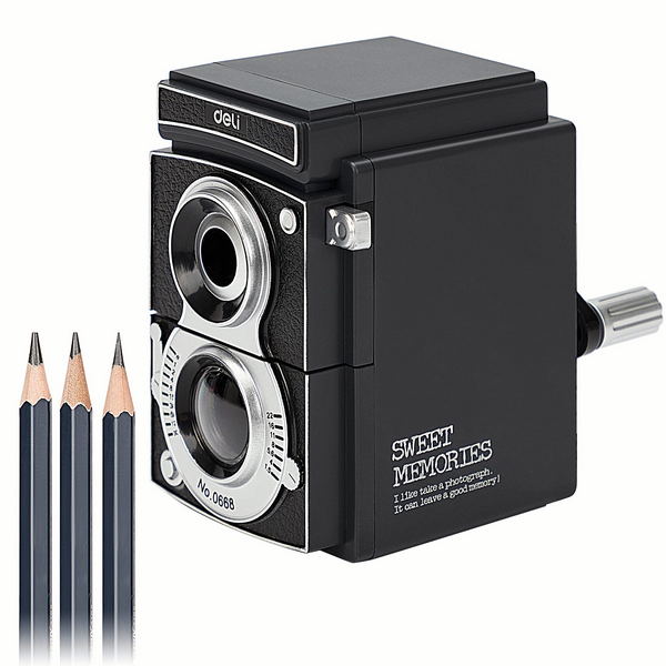 Camera Pencil Sharpener, Adjustable Pencil Point – Deli BestMate