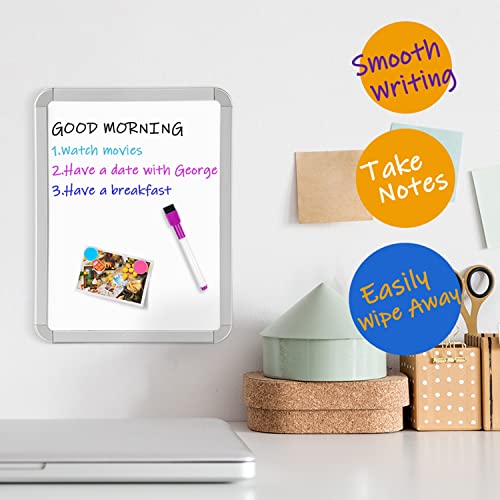 VUSIGN Small Dry Erase Whiteboard, 8.5 x 11 Inches White Board for Kids, Students, Fridge, Locker, Mini Dry Erase Board, 2 Pack