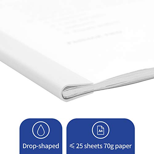 Deli 10 Pack Sliding Bar Clear Report Covers, Transparent Resume Presentation File Folders Organizer Binder for A4 Size Paper, White