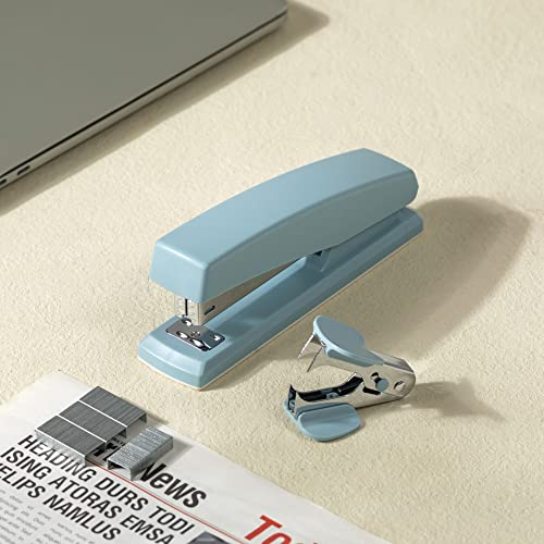 Deli Stapler, Desktop Stapler, Office Stapler, 20 Sheet Capacity, Includes 1000 Staples and Staple Remover, Blue