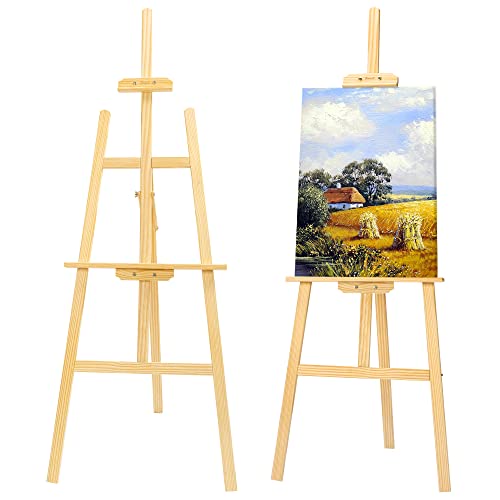wooden easel with canvas  Canvas, Easel painting, Art easel