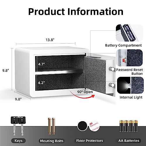 Locksworth Home Security Safe (White)