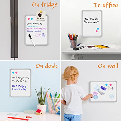 VUSIGN Small Dry Erase Whiteboard, 8.5 x 11 Inches White Board for Kids, Students, Fridge, Locker, Mini Dry Erase Board, 2 Pack