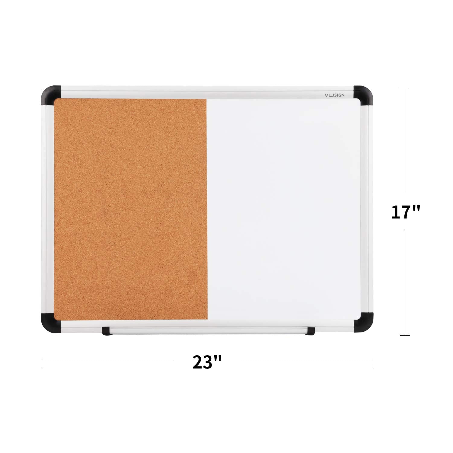 Whiteboard Bulletin Cork Board Combination, 17" x 23"