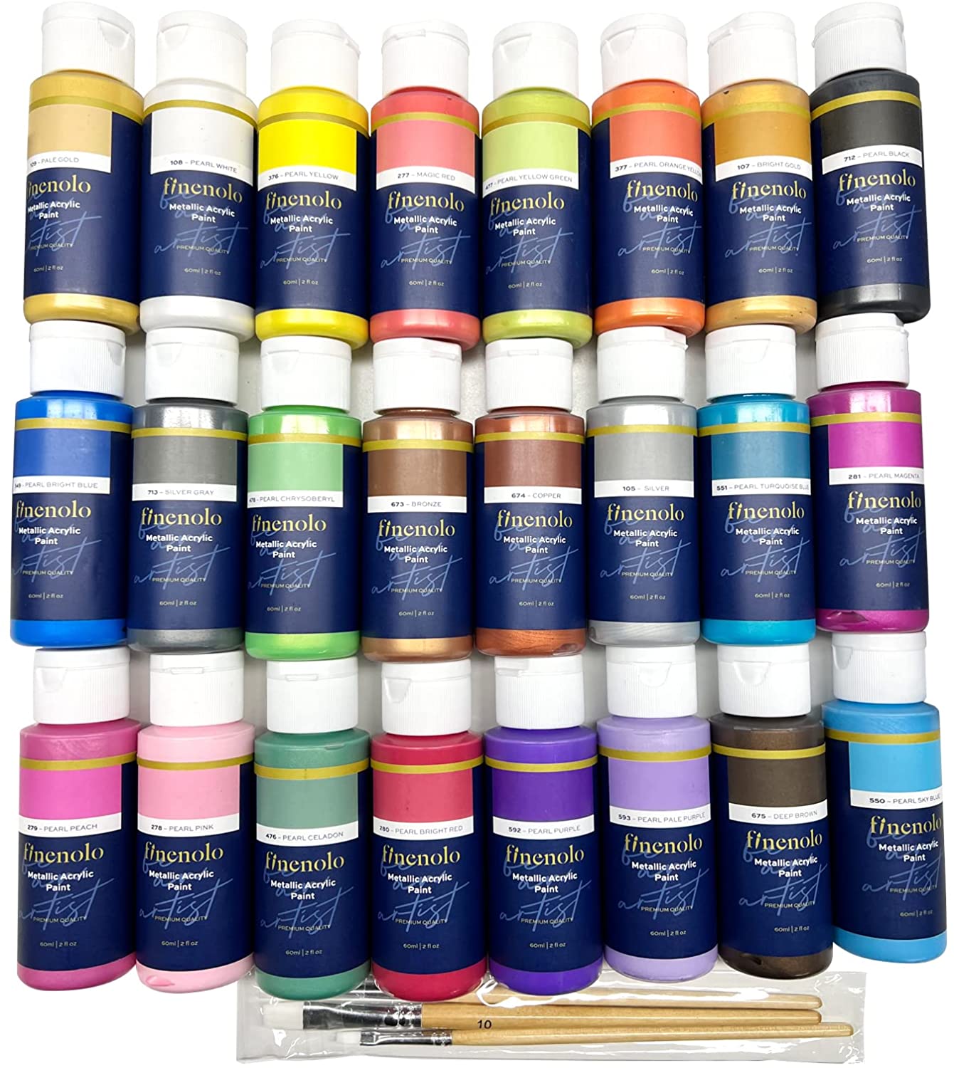 Fade Resistant, Non-Toxic Acrylic Paint Set for Canvas and Wood Crafts