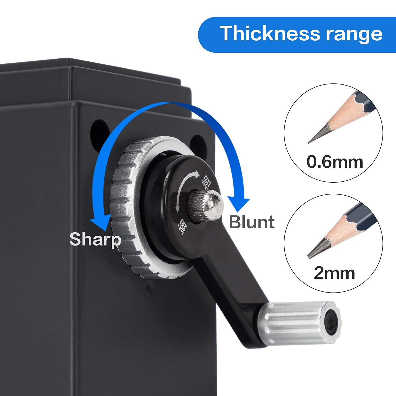 Camera Pencil Sharpener, Adjustable Pencil Point