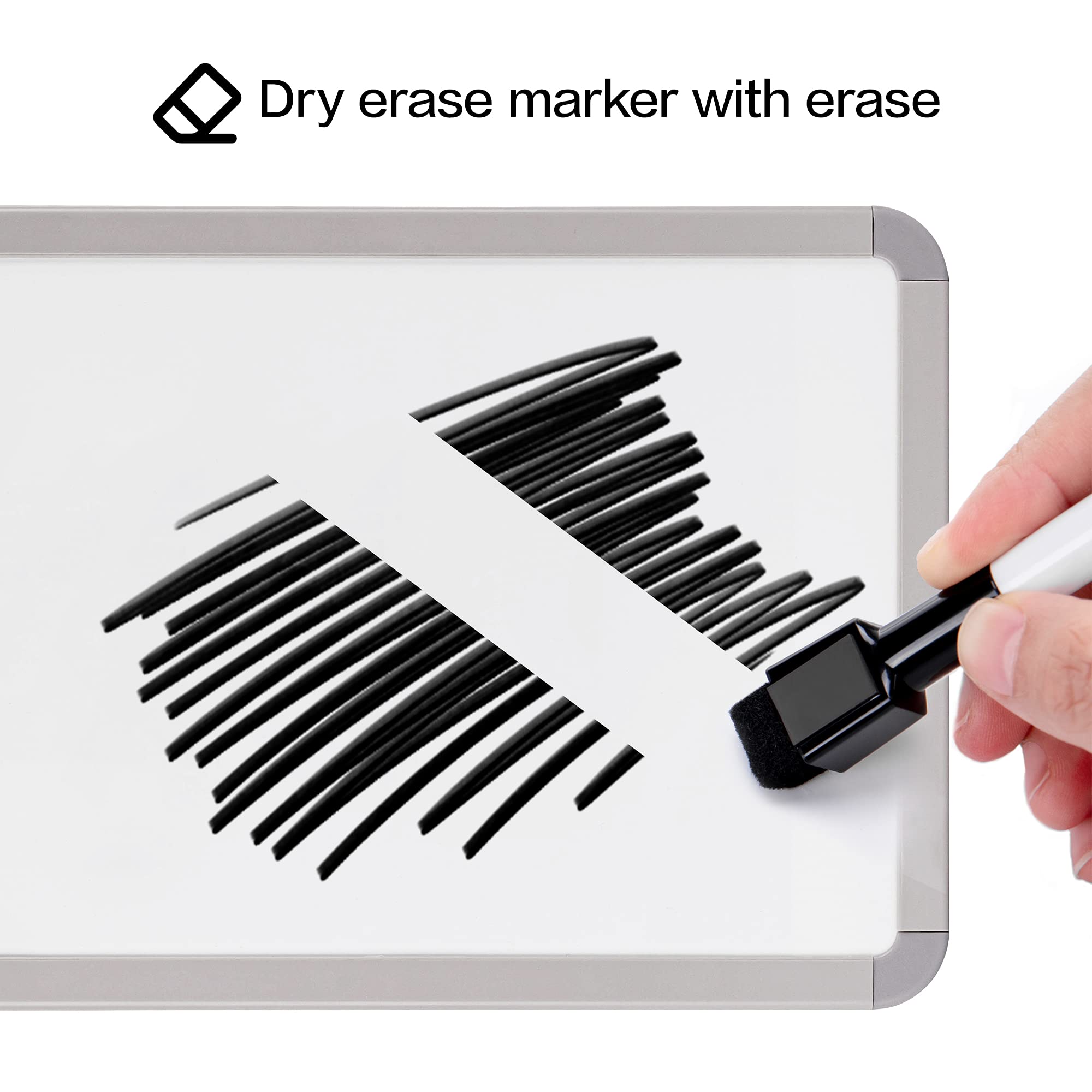 2-Pack Dry Erase Board 8.5 x 11 Inches Magnetic Small Dry Erase Whiteboard, 4 Magnets and 8 Markers