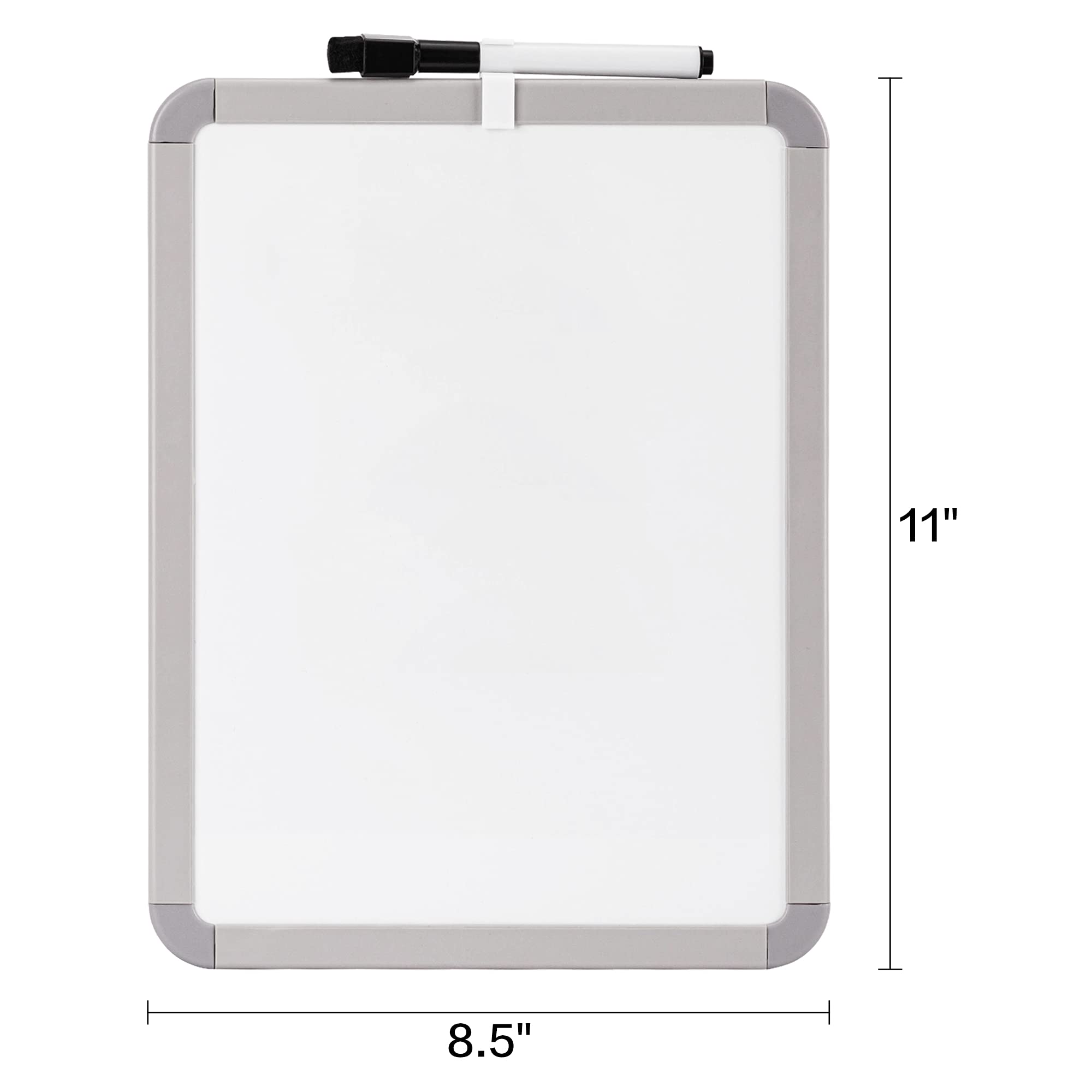 2-Pack Dry Erase Board 8.5 x 11 Inches Magnetic Small Dry Erase Whiteboard, 4 Magnets and 8 Markers